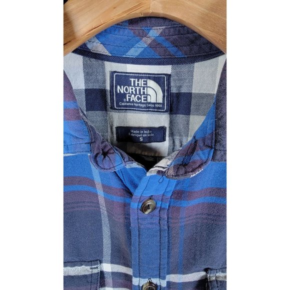 The North Face Long Sleeve Button Up Plaid Flannel Shirt Sz SM - Picture 3 of 6